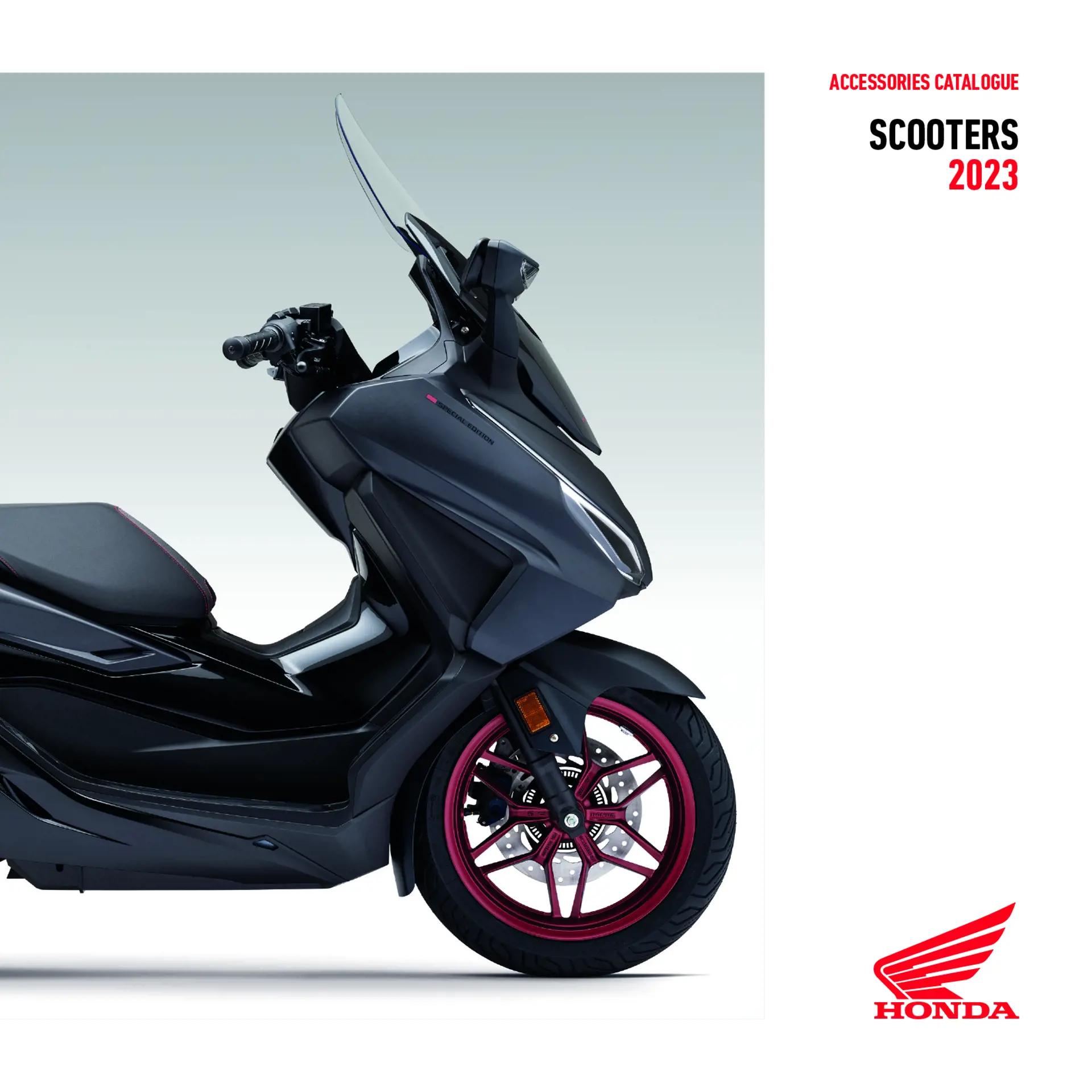 Katalog over Honda Originalt ekstraudstyr til Scooter kategorien 2023